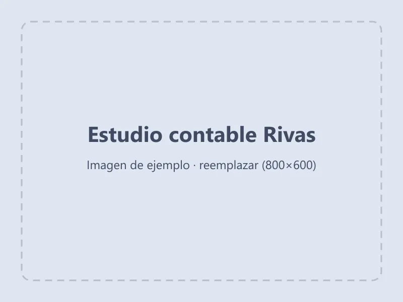 Página de inicio del sitio del estudio contable Rivas